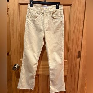 Zara Women's Straight Leg Jeans in Light Cream